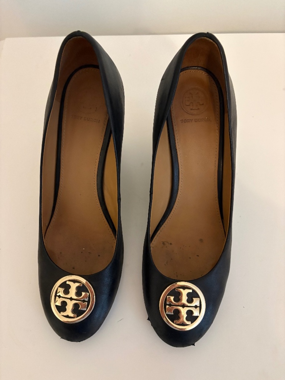 Tory Burch black wedges